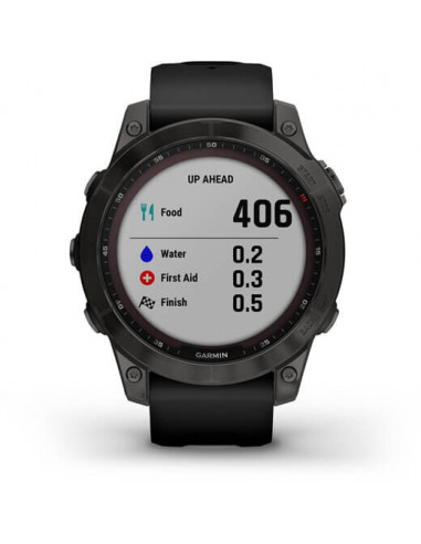 Ceas Garmin Fenix 7 Sapphire Solar Black Ti/Black, 47mm