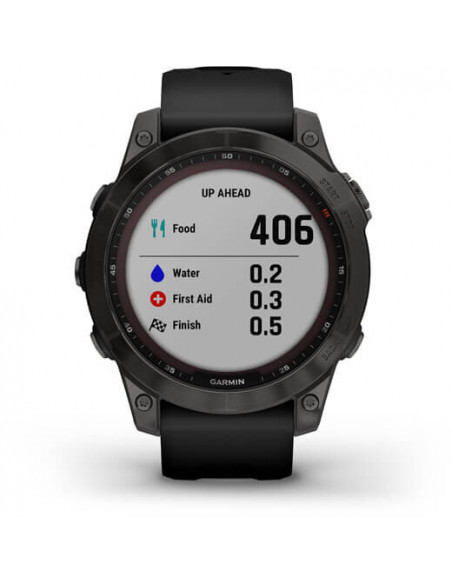 Ceas Garmin Fenix 7 Sapphire Solar Black Ti/Black, 47mm