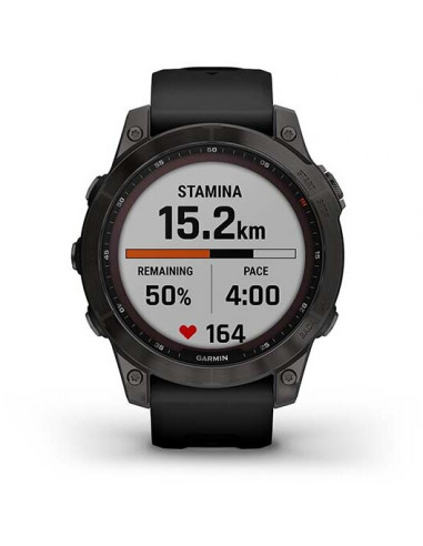 Ceas Garmin Fenix 7 Sapphire Solar Black Ti/Black, 47mm