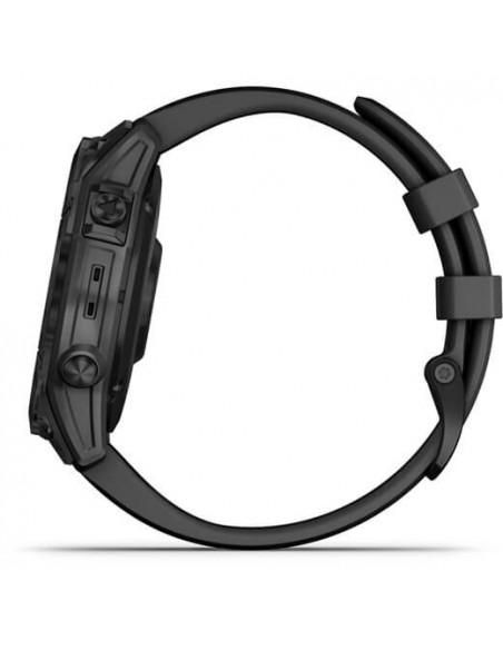 Ceas Garmin Fenix 7 Sapphire Solar Black Ti/Black, 47mm