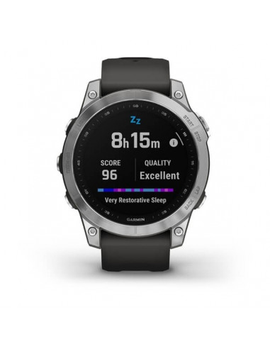 Ceas Garmin Fenix 7 Standard Silver/Graphite, 47mm