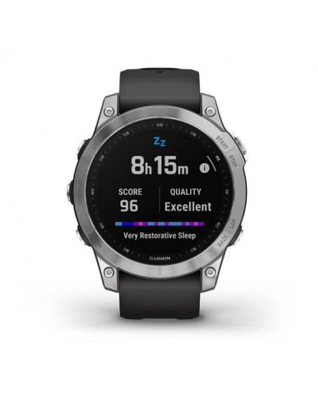Ceas Garmin Fenix 7 Standard Silver/Graphite, 47mm Ceas Garmin Fenix 7 Standard Silver/Graphite, 47mm