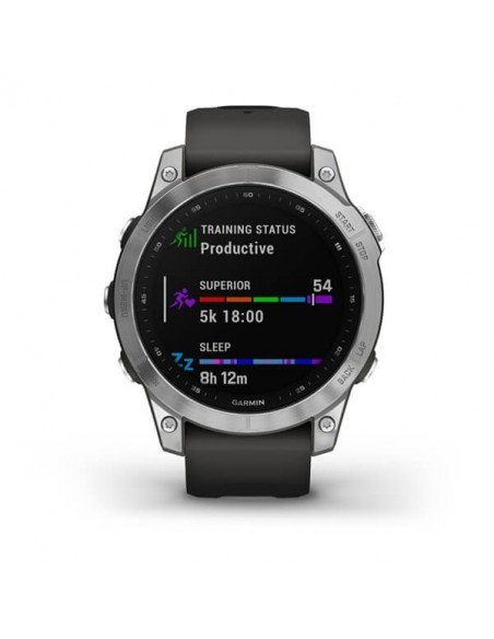 Ceas Garmin Fenix 7 Standard Silver/Graphite, 47mm Ceas Garmin Fenix 7 Standard Silver/Graphite, 47mm