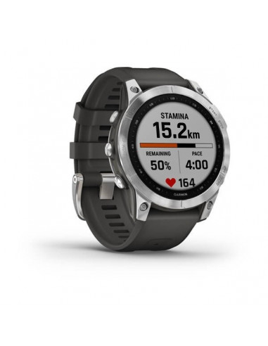 Ceas Garmin Fenix 7 Standard Silver/Graphite, 47mm