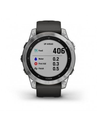 Ceas Garmin Fenix 7 Standard Silver/Graphite, 47mm