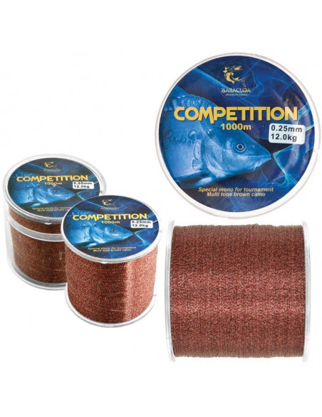 Fir Monofilament Baracuda Competition, Brown Camo, 1000m