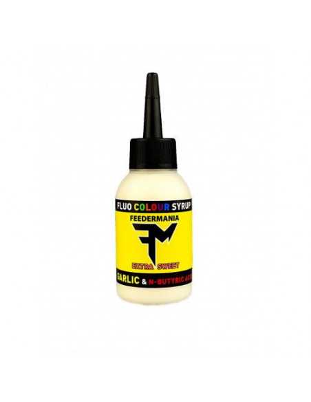 Aditiv Lichid Feedermania Fluo Colour Syrup, Garlic & N-Butyric Acid, 75ml