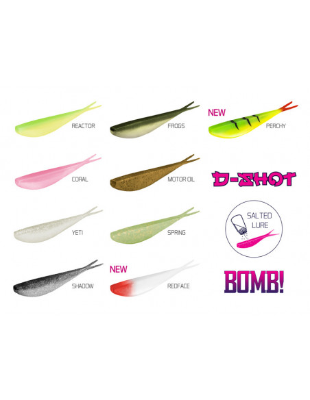 Shad Delphin Bomb D-Shot, Perchy, 10.5cm, 5buc/plic Shad Delphin Bomb D-Shot, Perchy, 10.5cm, 5buc/plic