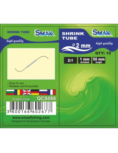 Tub Termocontractibil Smax Shrink Tube, 2mm, 5cm, 10buc/plic