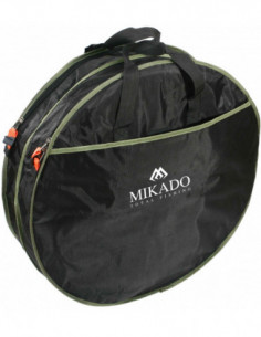 Husa Juvelnic Mikado Rotund, 2 Compartimente, Black/Green, 63x17cm