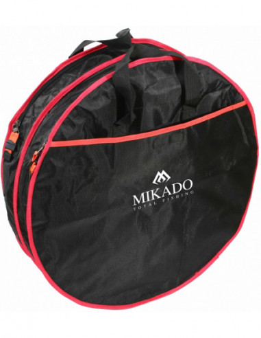 Husa Juvelnic Mikado Rotund, 2 Compartimente, Black/Red, 63x17cm
