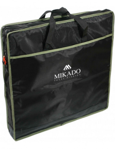 Husa Juvelnic Mikado Patrat, 1 Compartiment, Black/Green, 63x63x9cm
