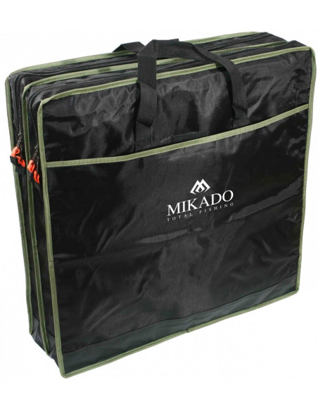 Husa Juvelnic Mikado Patrat, 2 Compartiment, Black/Green, 63x63x18cm