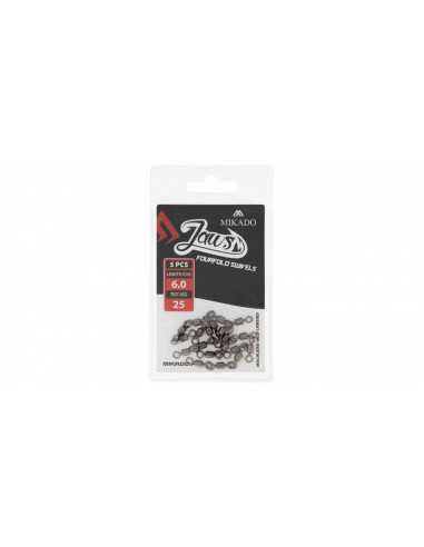 Vartej Mikado Jaws Fourfold Swivels, 25kg, 5buc/plic