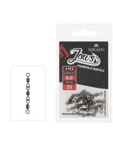 Vartej Mikado Jaws Fourfold Swivels, 25kg, 5buc/plic