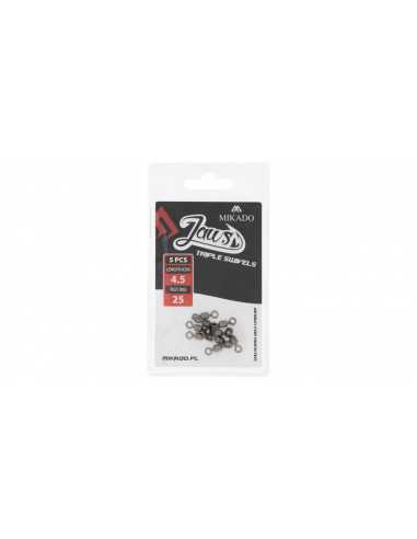 Vartej Mikado Jaws Triple Swivels, 25kg, 5buc/plic