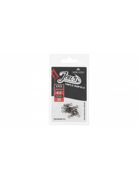Vartej Mikado Jaws Triple Swivels, 25kg, 5buc/plic Vartej Mikado Jaws Triple Swivels, 25kg, 5buc/plic