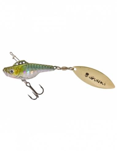 Spinner Tail Sensas Gunki Jiger 42, Sinking, Culoare HLM, 4cm, 16g