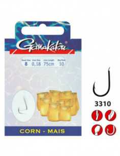 Carlige Legate Gamakatsu Carp Hair 3310B, Carlig Nr.12, 0.16mm, 45cm, 10buc/plic