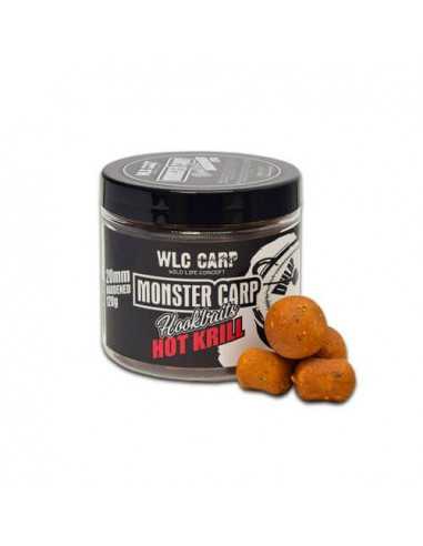 Boilies WLC Carp Monster Carp Hookbaits Hardened, Hot Krill, 120g