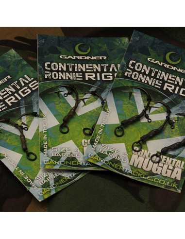 Montura Gardner Continental Ronnie Rig Barbed, 3buc/plic