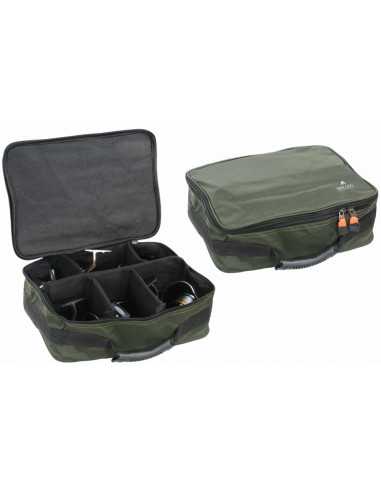 Geanta Pentru Mulinete Mikado, Verde, 6 Compartimente, 38x29x13cm