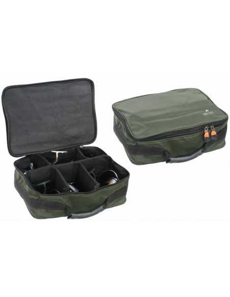 Geanta Pentru Mulinete Mikado, Verde, 6 Compartimente, 38x29x13cm
