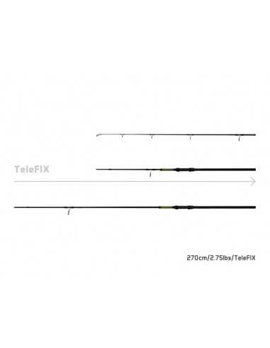 Lanseta Delphin Stalx TeleFIX, 2.70m, 2.75lbs, 2buc