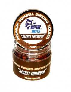 Wafter Active Baits Premium Dumbell, Sinking, Solubil, Secret Formula, 7mm, 50ml
