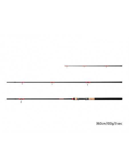 Lanseta Delphin Leeder Feeder, 3.60m, 100g, 3+2buc