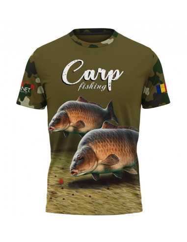 Tricou Senzor Planet Carp Fishing, Verde