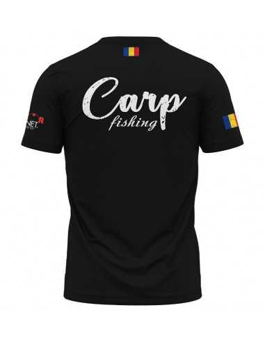 Tricou Senzor Planet Carp Fishing, Negru