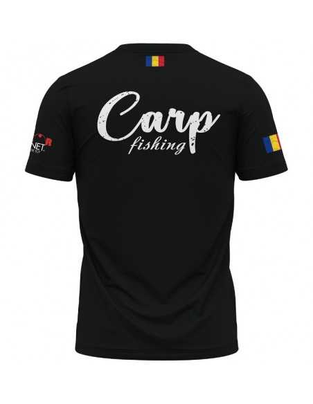 Tricou Senzor Planet Carp Fishing, Negru
