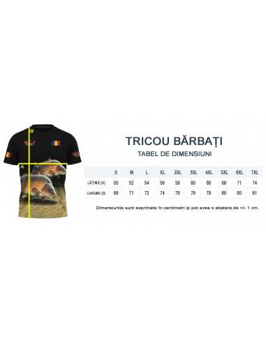 Tricou Senzor Planet Carp Fishing, Negru