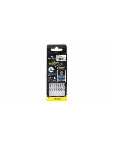 Carlige legate Mikado, Ac De Momeala, Carlig Nr.10, Fir Textil 0.12mm, 10cm, 8buc/set