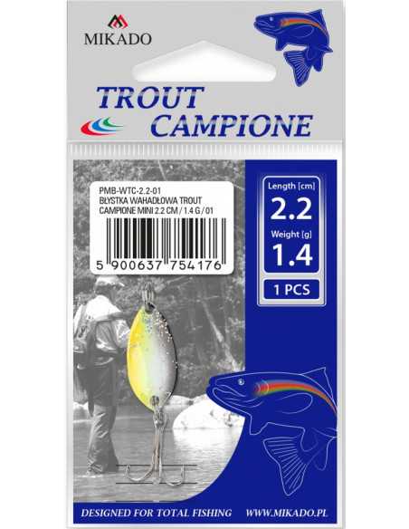 Lingurita Oscilanta Mikado Trout Campione Mini, Culoare 01, 2.2cm, 1.4g