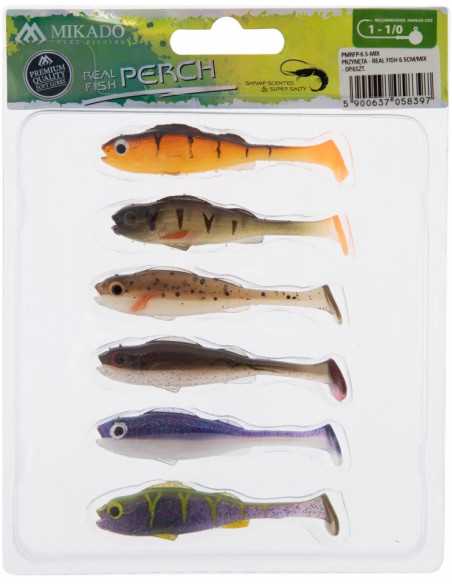 Shad Mikado Real Fish, Culoare Mix, 6.5cm, 6buc/set Shad Mikado Real Fish, Culoare Mix, 6.5cm, 6buc/set