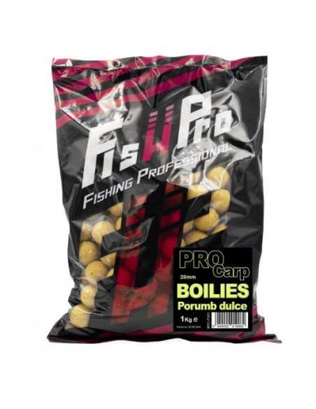 Boilies Fish Pro Carp, Porumb Dulce, 20mm, 1kg Boilies Fish Pro Carp, Porumb Dulce, 20mm, 1kg