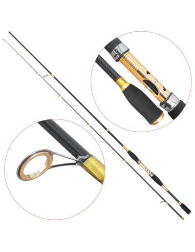 Lanseta spinning fibra de carbon Baracuda Merlin, 2.70m, 30-80g, 2buc