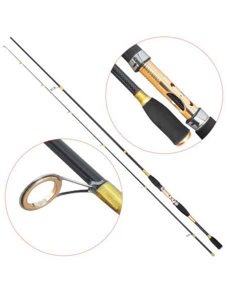 Lanseta spinning fibra de carbon Baracuda Merlin, 2.70m, 30-80g, 2buc Lanseta spinning fibra de carbon Baracuda Merlin, 2.70m, 30-80g, 2buc