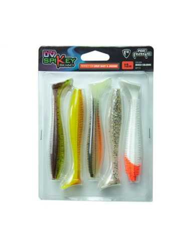 Set shad-uri Fox Rage Spikey Shad UV, Mixed Colours, 9cm, 5buc/set