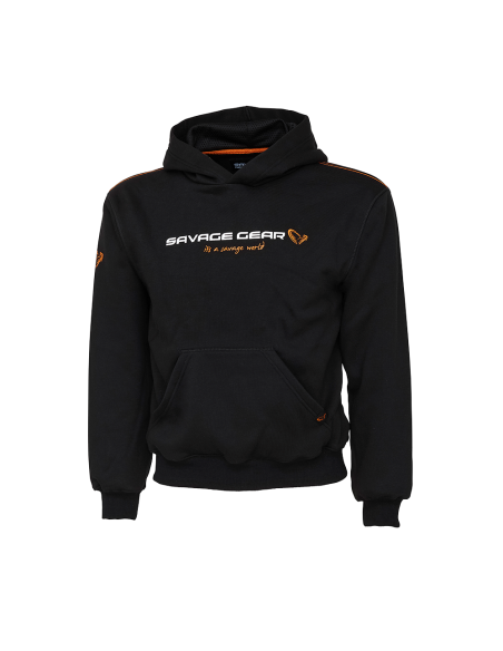 Hanorac Savage Gear Junior Logo Black Ink, 10-12ani