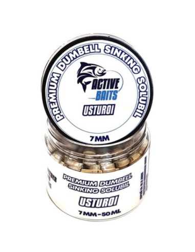 Dumbell Premium Active Baits Sinking Solubil, Usturoi, 7mm, 50ml