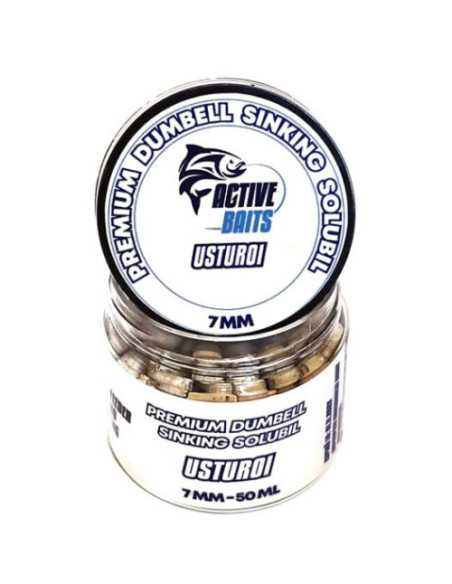 Dumbell Premium Active Baits Sinking Solubil, Usturoi, 7mm, 50ml