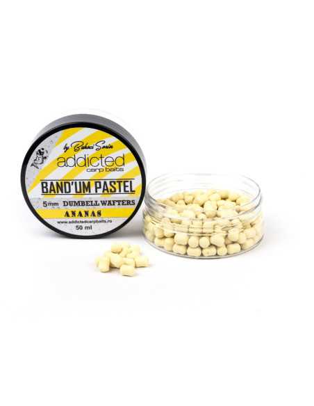 Dumbell Wafters Addicted Carp Baits Bandum, Ananas, 5mm, 50ml Dumbell Wafters Addicted Carp Baits Bandum, Ananas, 5mm, 50ml