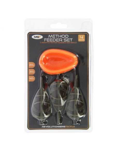 Set NGT Method Feeder 3 momitoare + mould 20g, 30g, 40g Set NGT Method Feeder 3 momitoare + mould 20g, 30g, 40g