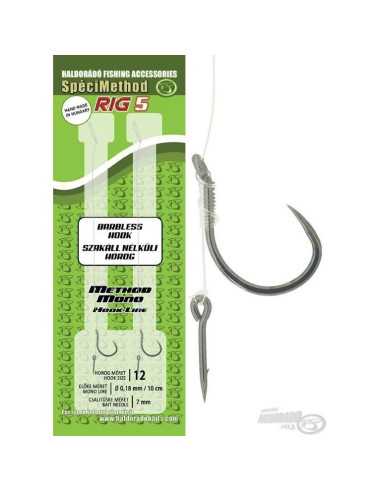 Montura cu spin Haldorado SpeciMethod Mono, Spin 10mm, Carlig Barbless, 2buc/plic