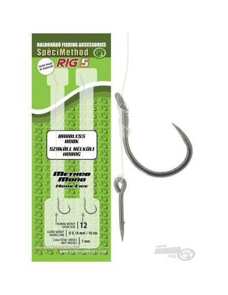Montura cu spin Haldorado SpeciMethod Mono, Spin 10mm, Carlig Barbless, 2buc/plic