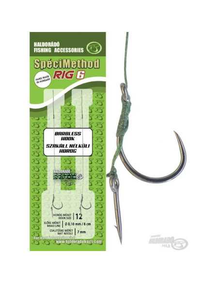 Montura cu spin Haldorado SpeciMethod Braid, Spin 10mm, Carlig Barbless, 2buc/plic