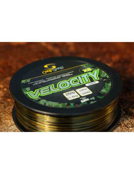 Fir Monofilament Carp Spirit Velocity XS, Camo, 1200m